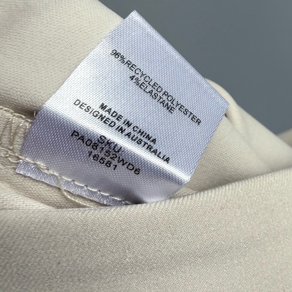 NWT MESHKI Katarina Wide Leg Suiting Pants Sand Size M High Rise Pleated - Picture 13 of 16